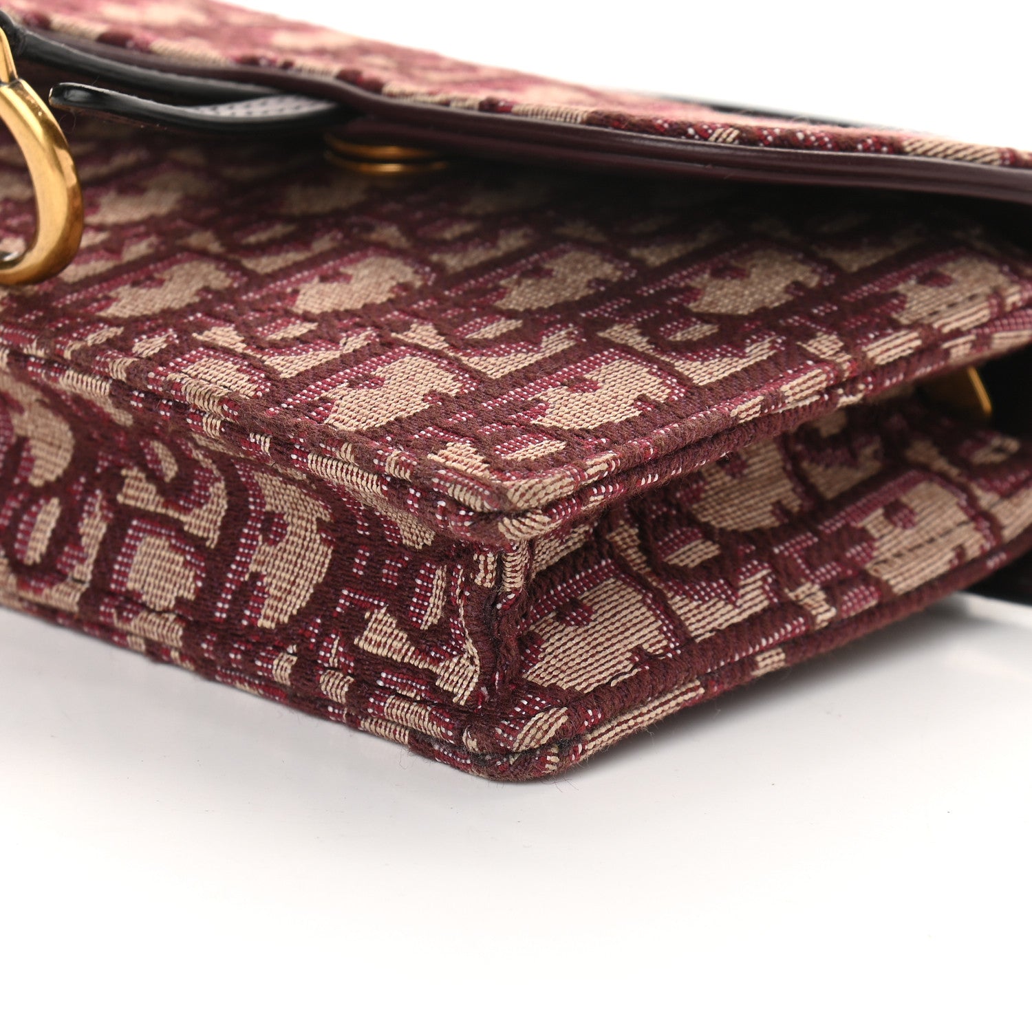 Christian Dior Oblique Saddle Belt Bag Bordeaux 6 of 8