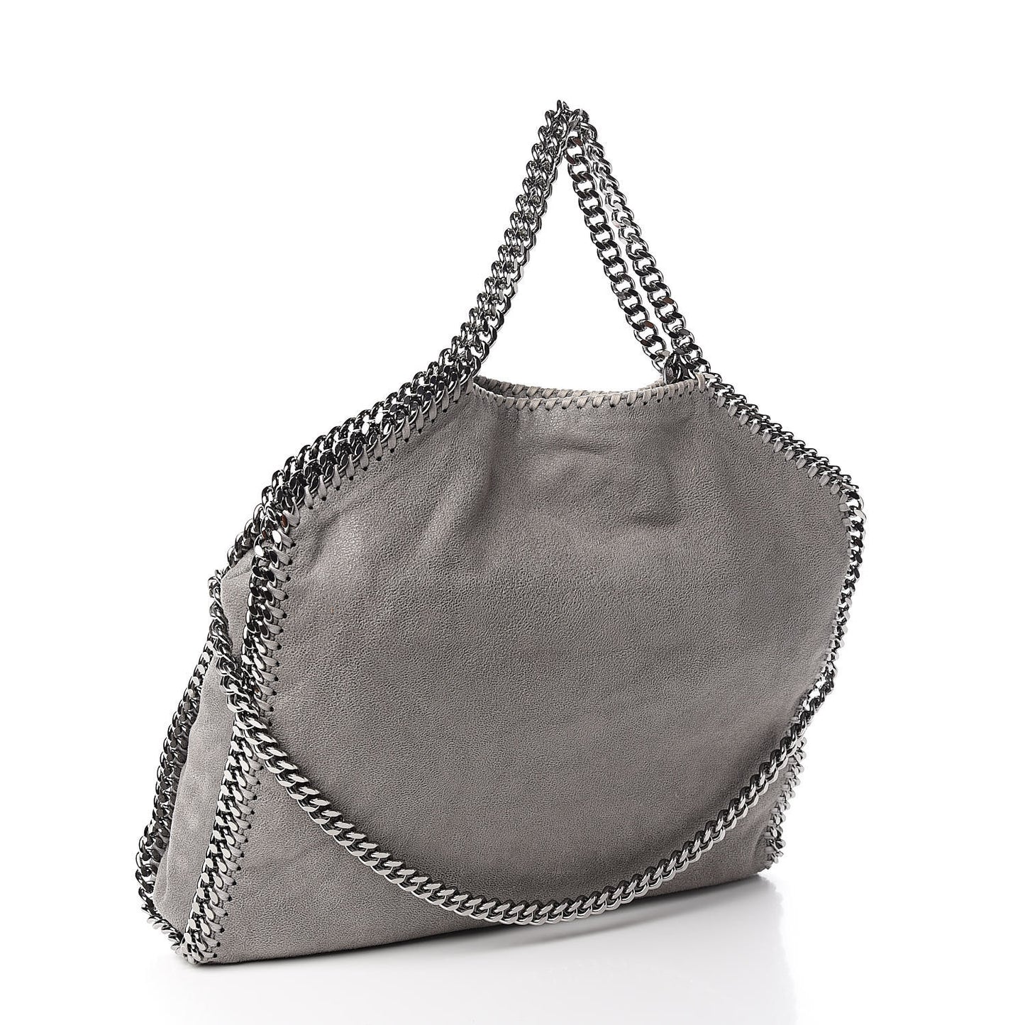 Shaggy Deer Falabella Fold Over Tote Grey
