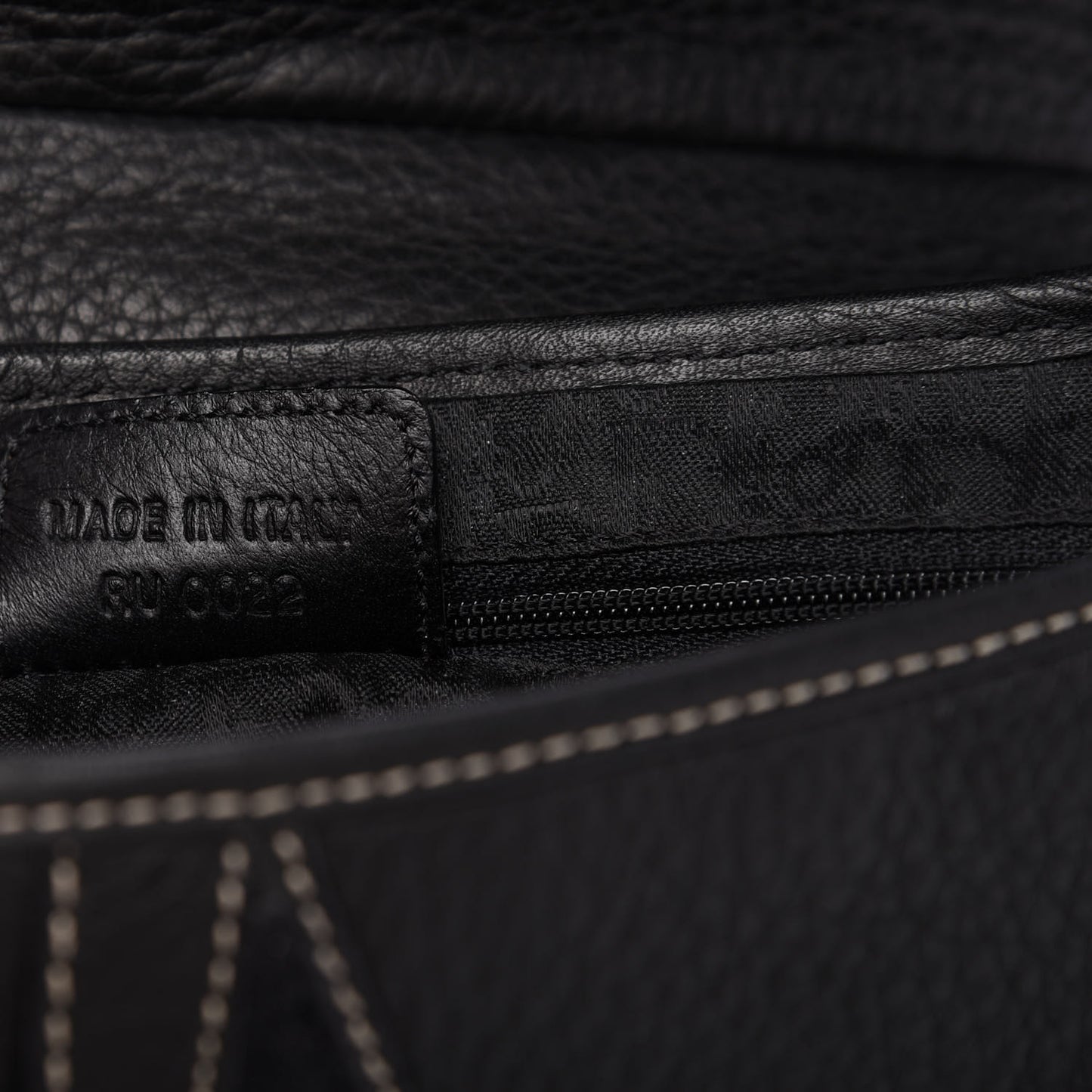 Calfskin Double Saddle Bag Black