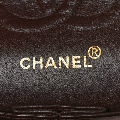 Chanel Lambskin Quilted Medium Double Flap Burgundy 6 of 12