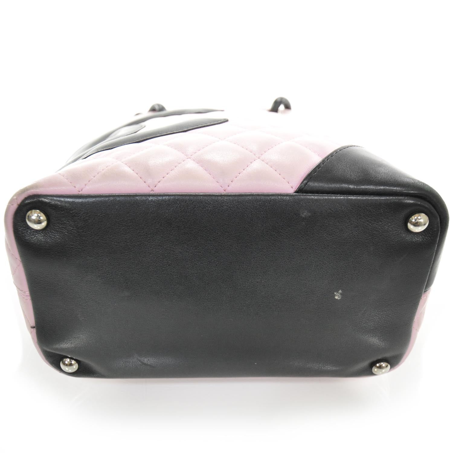 Chanel Calfskin Quilted Medium Cambon Tote Pink Black 4 of 10