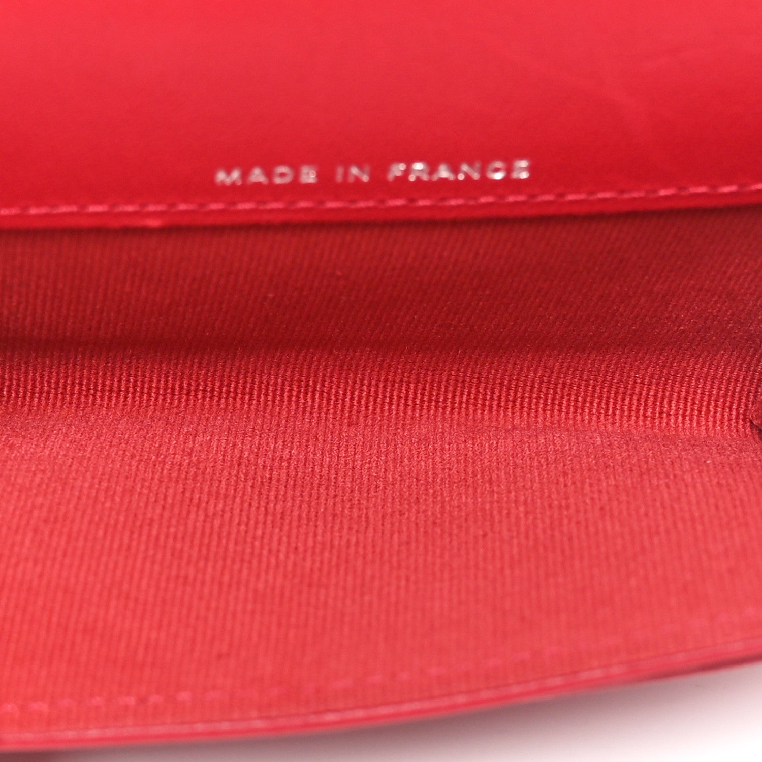 Chanel Lambskin Quilted Flap Card Holder Wallet Red 5 of 10