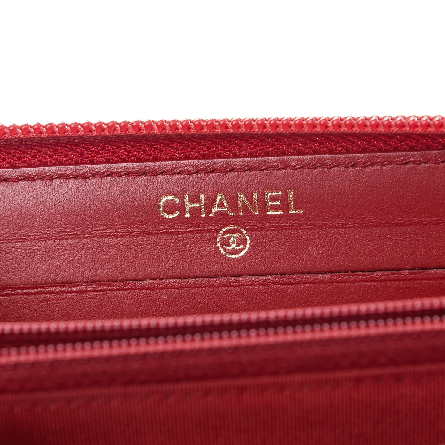 Chanel Caviar Quilted Small Boy Zip Around Wallet Dark Red 6 of 13