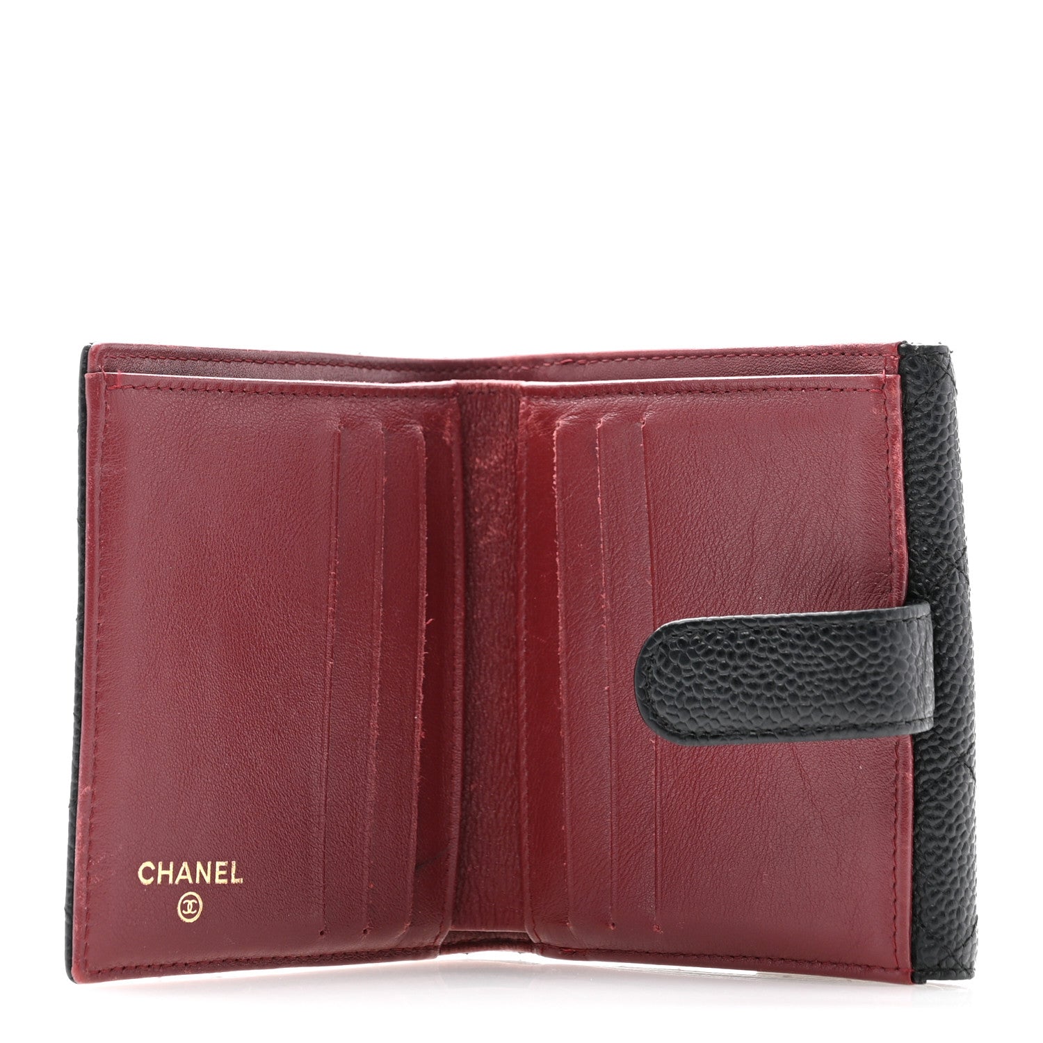 Chanel Caviar Quilted Compact French Flap Wallet Black 5 of 11