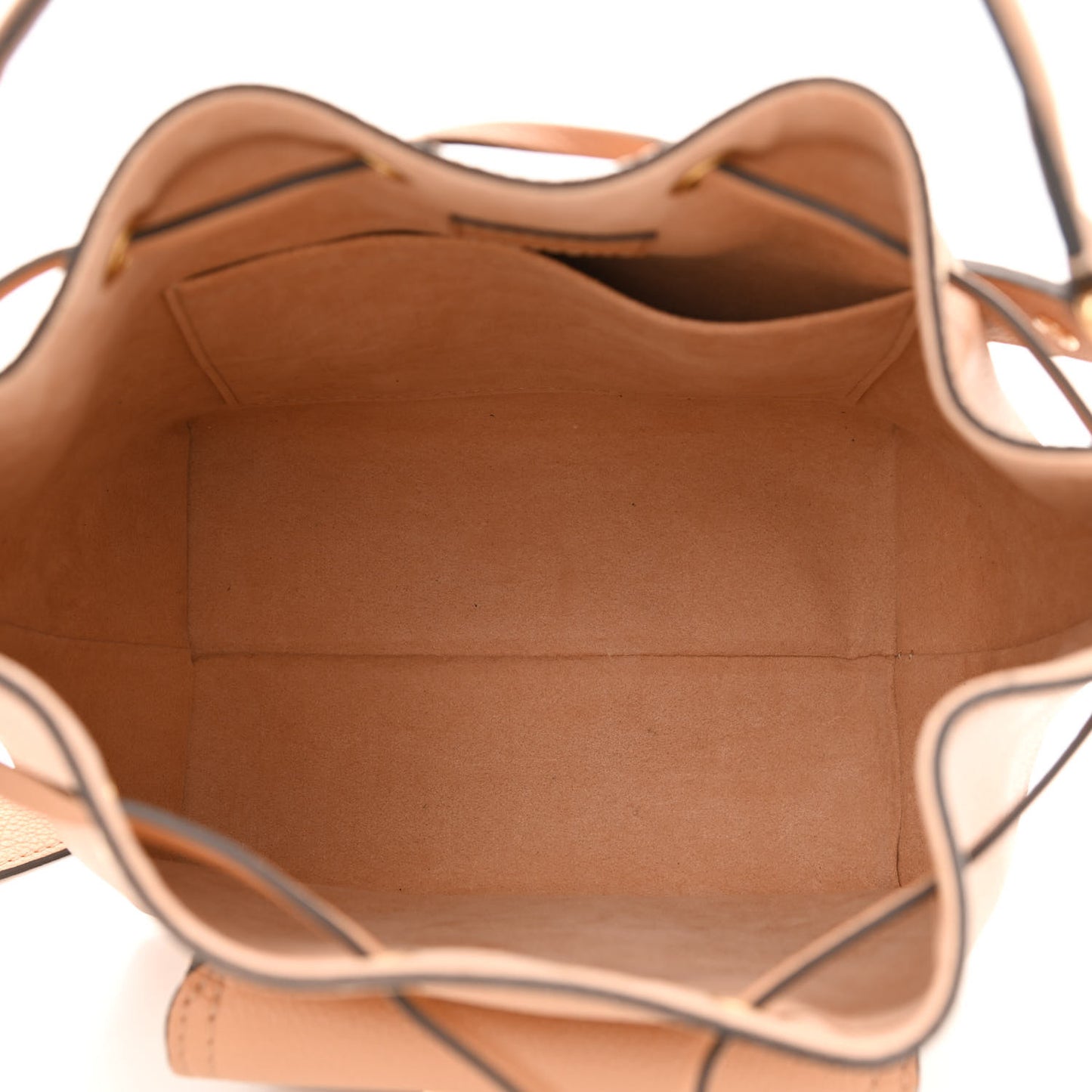Calfskin Lockme Bucket MM Arizona Beige