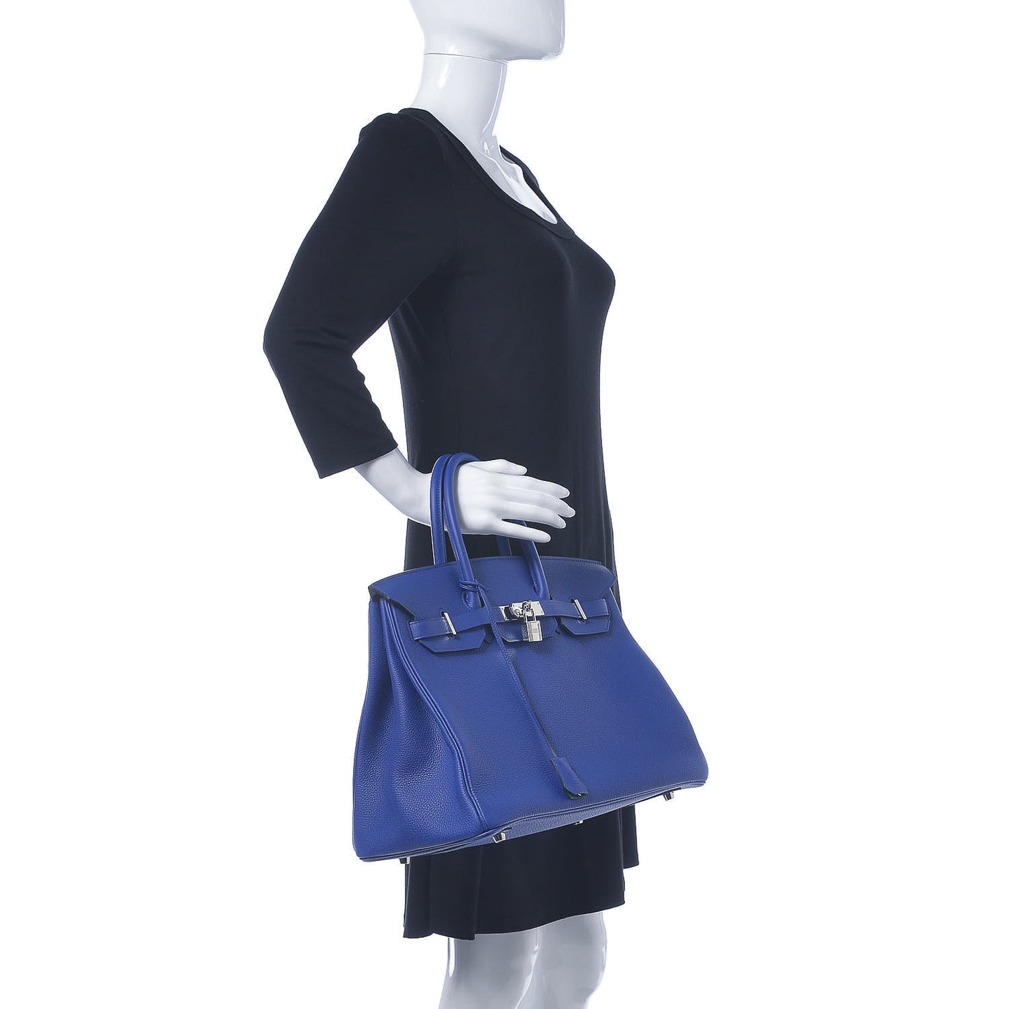 Togo Bi Color Horseshoe Birkin 35 Bleu Electrique Vert Vertigo