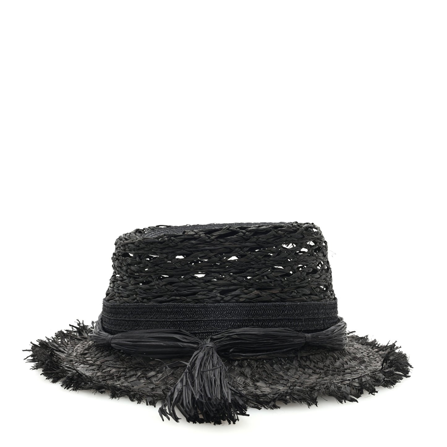 Straw Beach Hat 58 Black