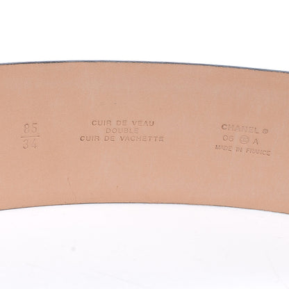 Chanel Leather CC Logo Belt 85 34 Black 5 of 5