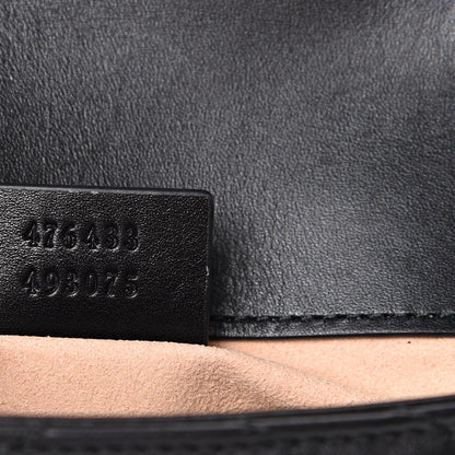 Gucci Calfskin Matelasse Super Mini GG Marmont Shoulder Bag Black 6 of 13