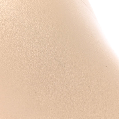 Chanel Lambskin Grosgrain Cap Toe Pearl Mule 37.5 Beige Black 11 of 13