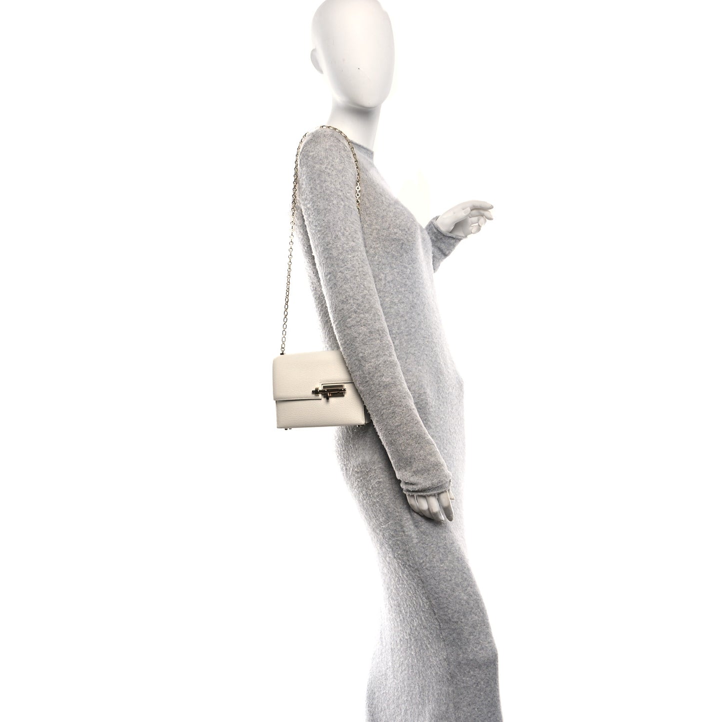 Chevre Mysore Mini Verrou Chaine Bag Craie