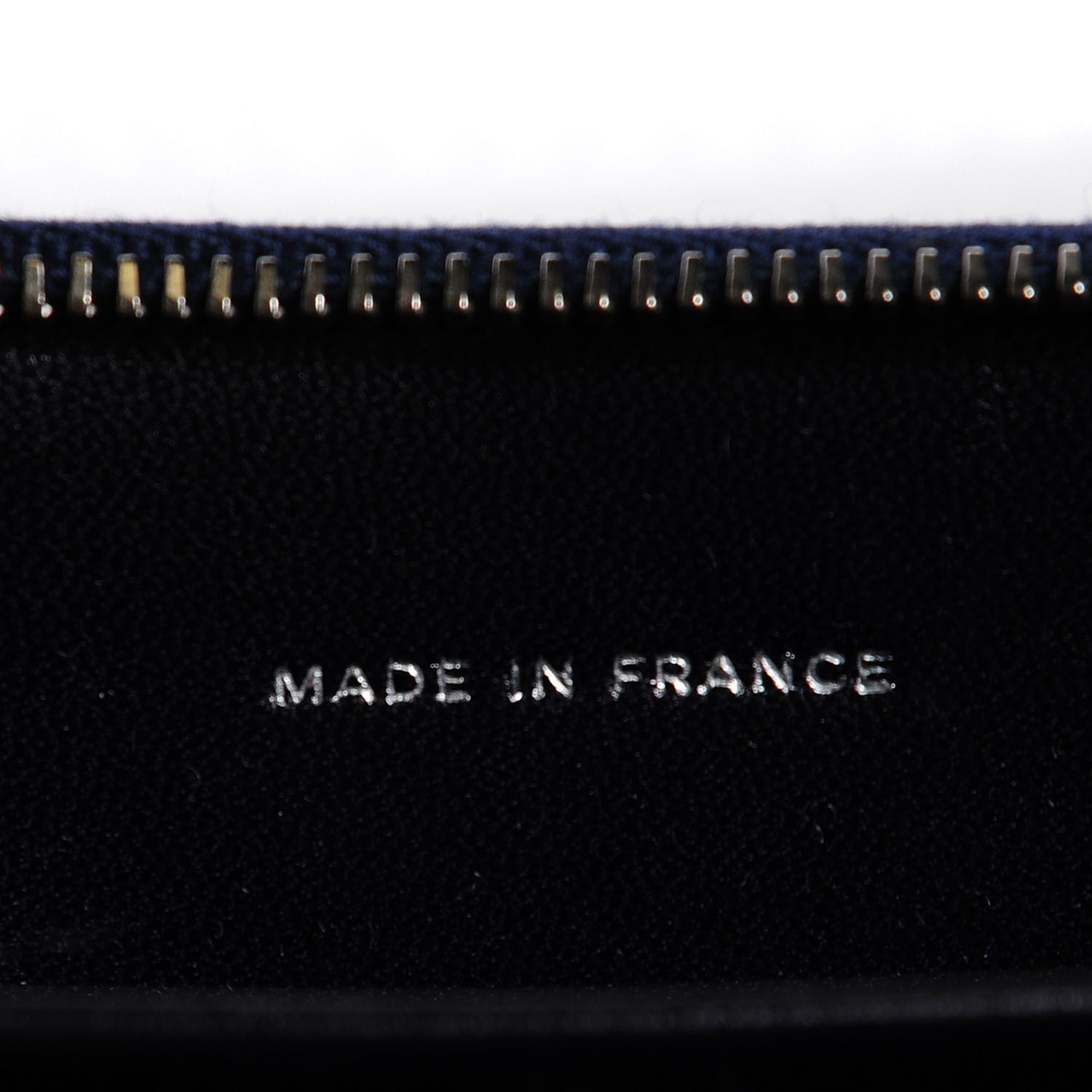 Chanel Lambskin Quilted Zip Around Card Holder Dark Navy Blue 5 of 8