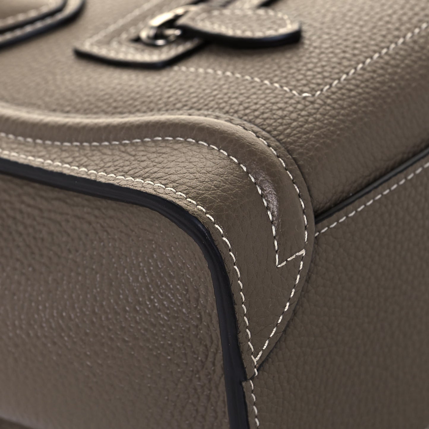 Drummed Calfskin Nano Luggage Souris