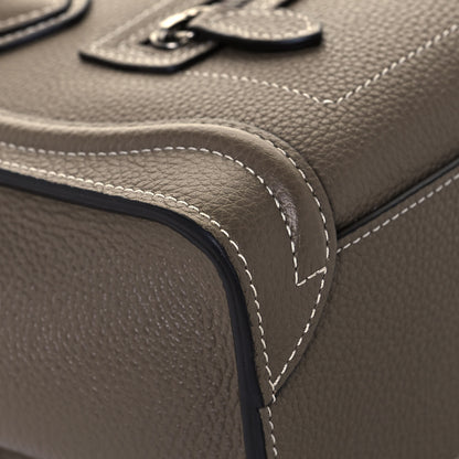 Celine Drummed Calfskin Nano Luggage Souris 9 of 14