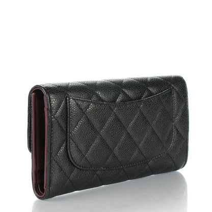 Chanel Caviar Quilted Large Flap Wallet Black 3 of 8