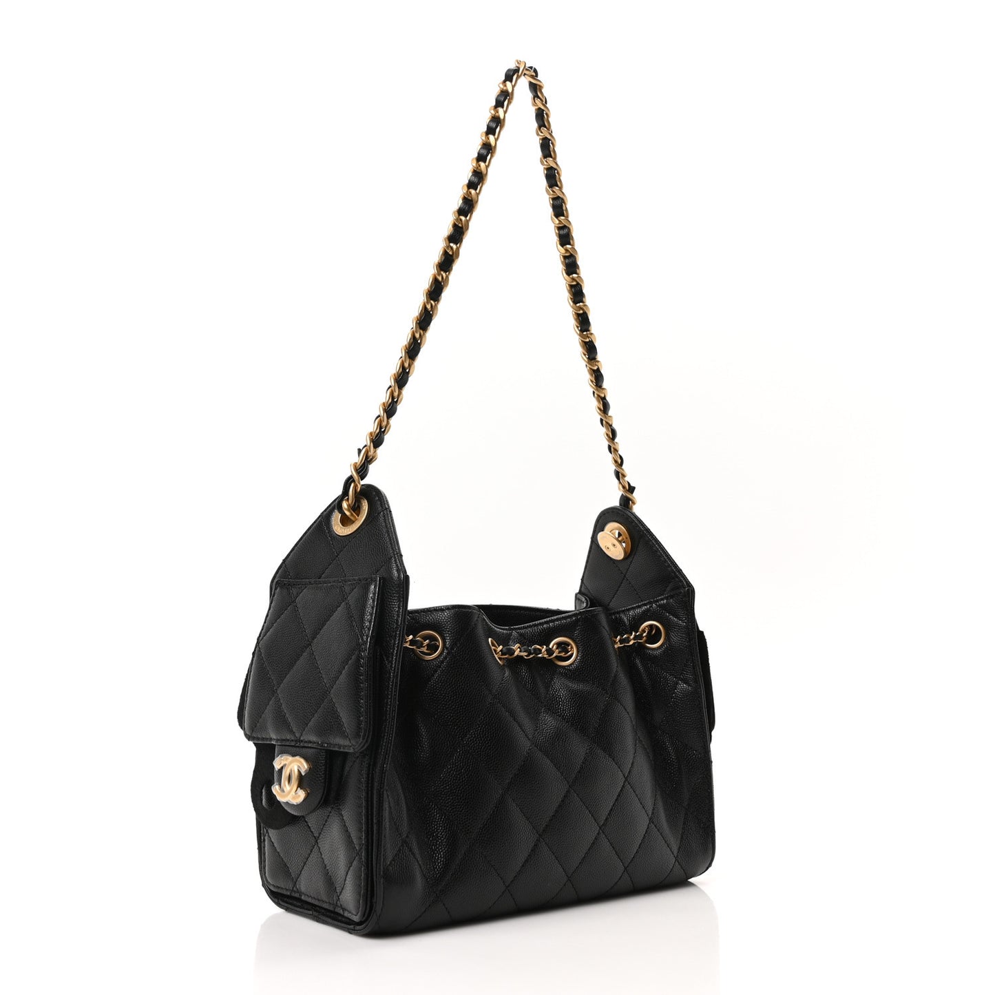 Caviar Quilted Mini Chanel 25 Handbag Black