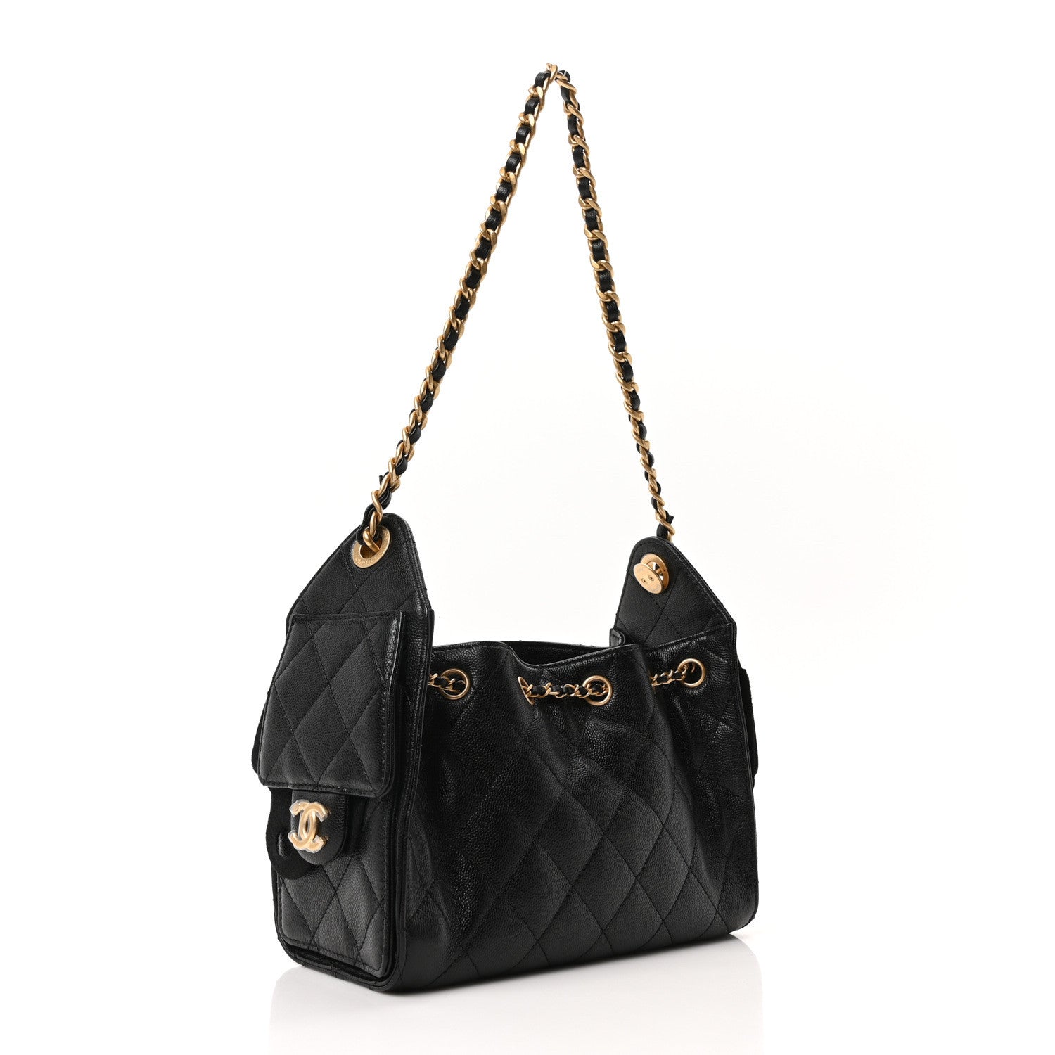 Chanel Caviar Quilted Mini Chanel 25 Handbag Black 3 of 11