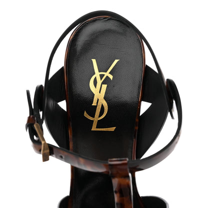 Saint Laurent Patent Tribute 105 Platform Sandals 37 Tortoiseshell 7 of 11