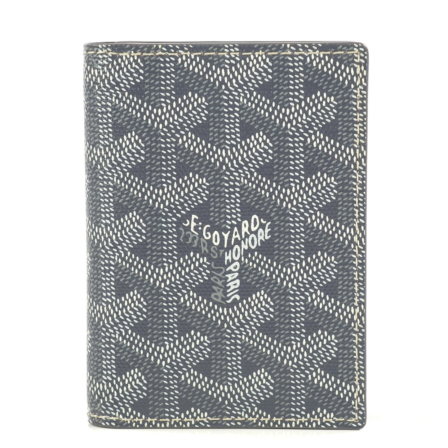 Goyardine Saint Marc Folding Card Case Grey