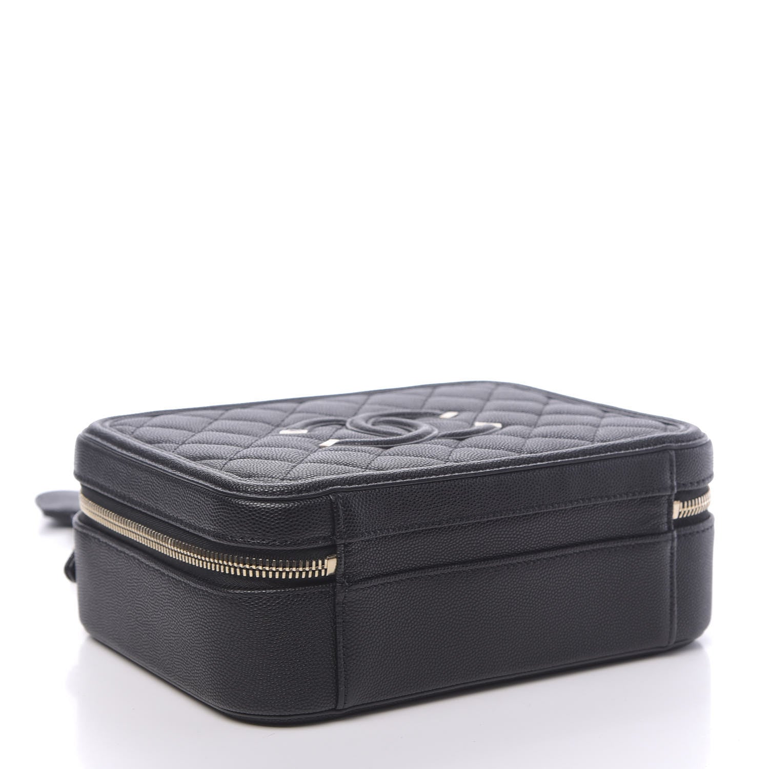 Chanel Caviar Quilted Medium CC Filigree Vanity Case Black 4 of 11