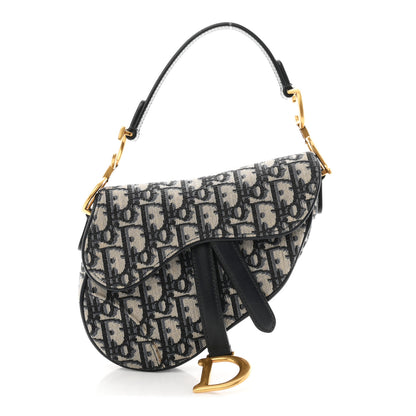 Christian Dior Oblique Mini Saddle Bag Blue 1 of 10