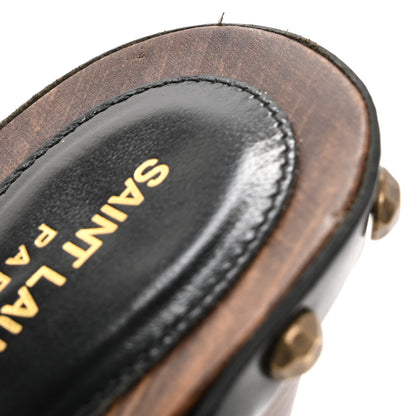 Saint Laurent Smooth Calfskin Camoy Clogs 37 Black 11 of 14