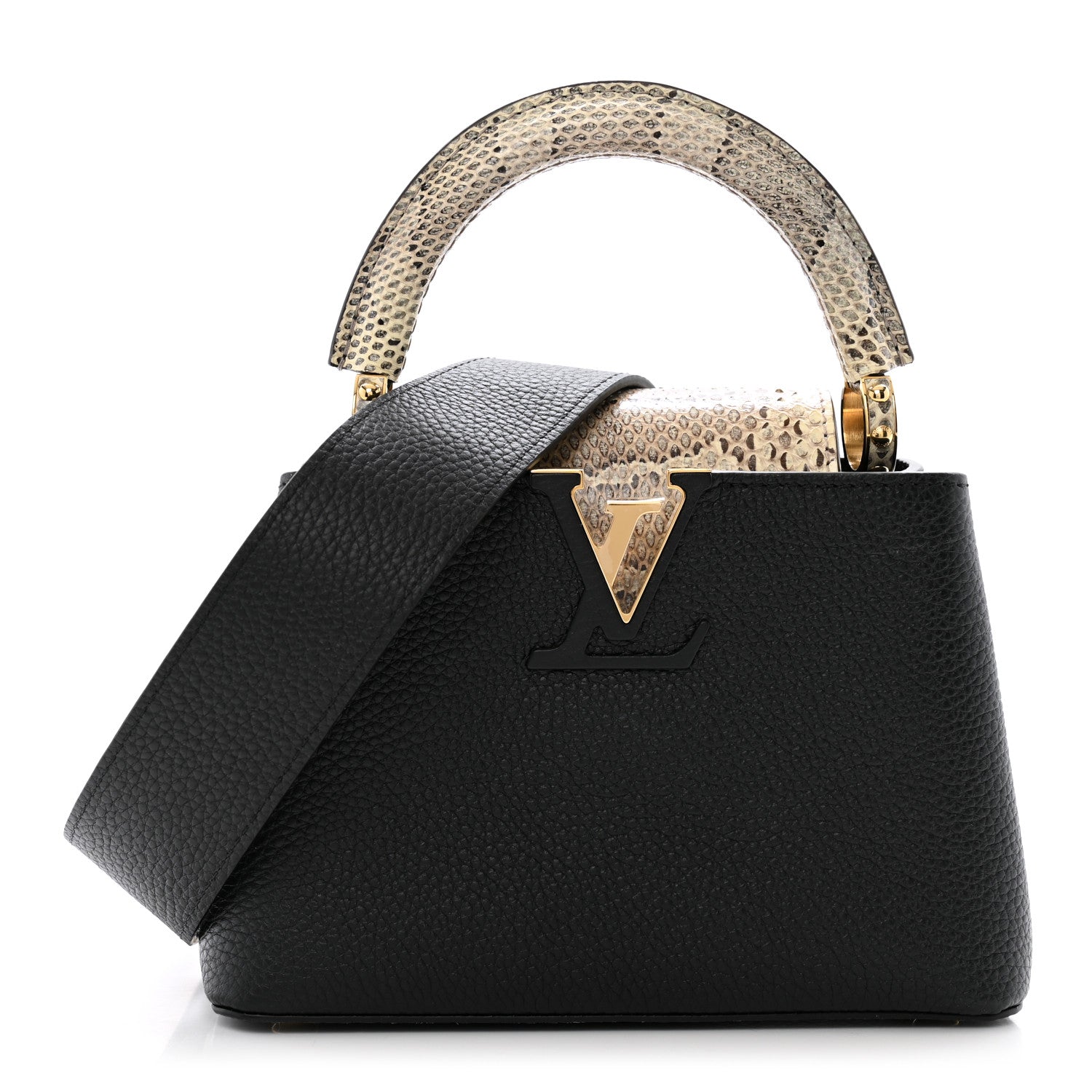 Louis Vuitton Taurillon Ayers Mini Capucines Black 1 of 12