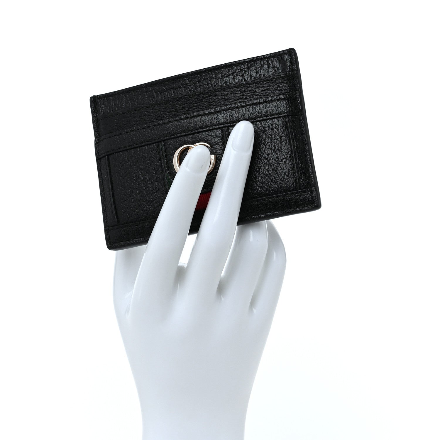 Gucci Calfskin Web GG Ophidia Card Holder Black 2 of 6