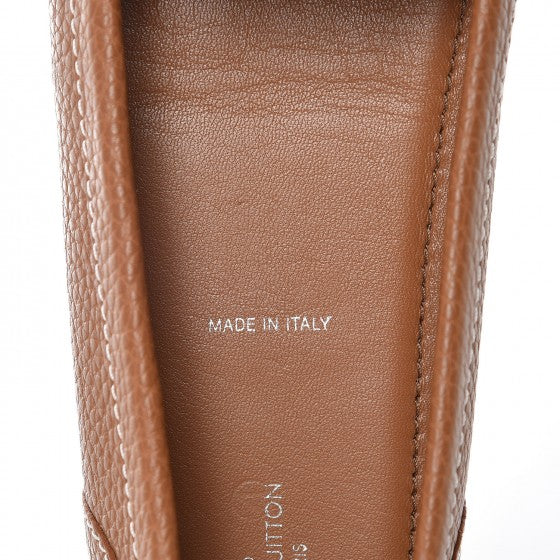 Grained Calfskin Close Up Flat Loafer 39 Brown