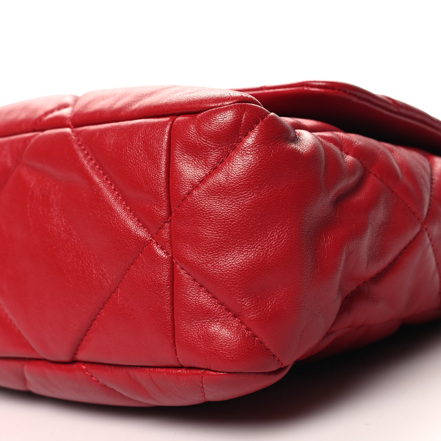 Goatskin Quilted Large Chanel 19 Flap Red
