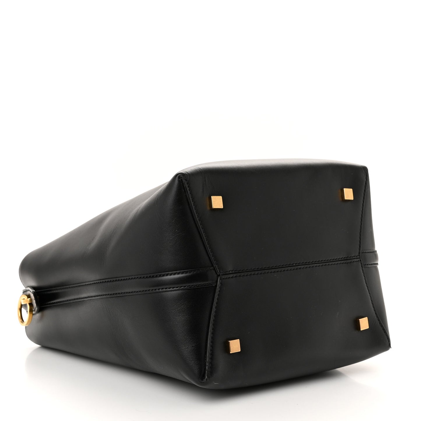 Shiny Calfskin Le 37 Bucket Bag Black