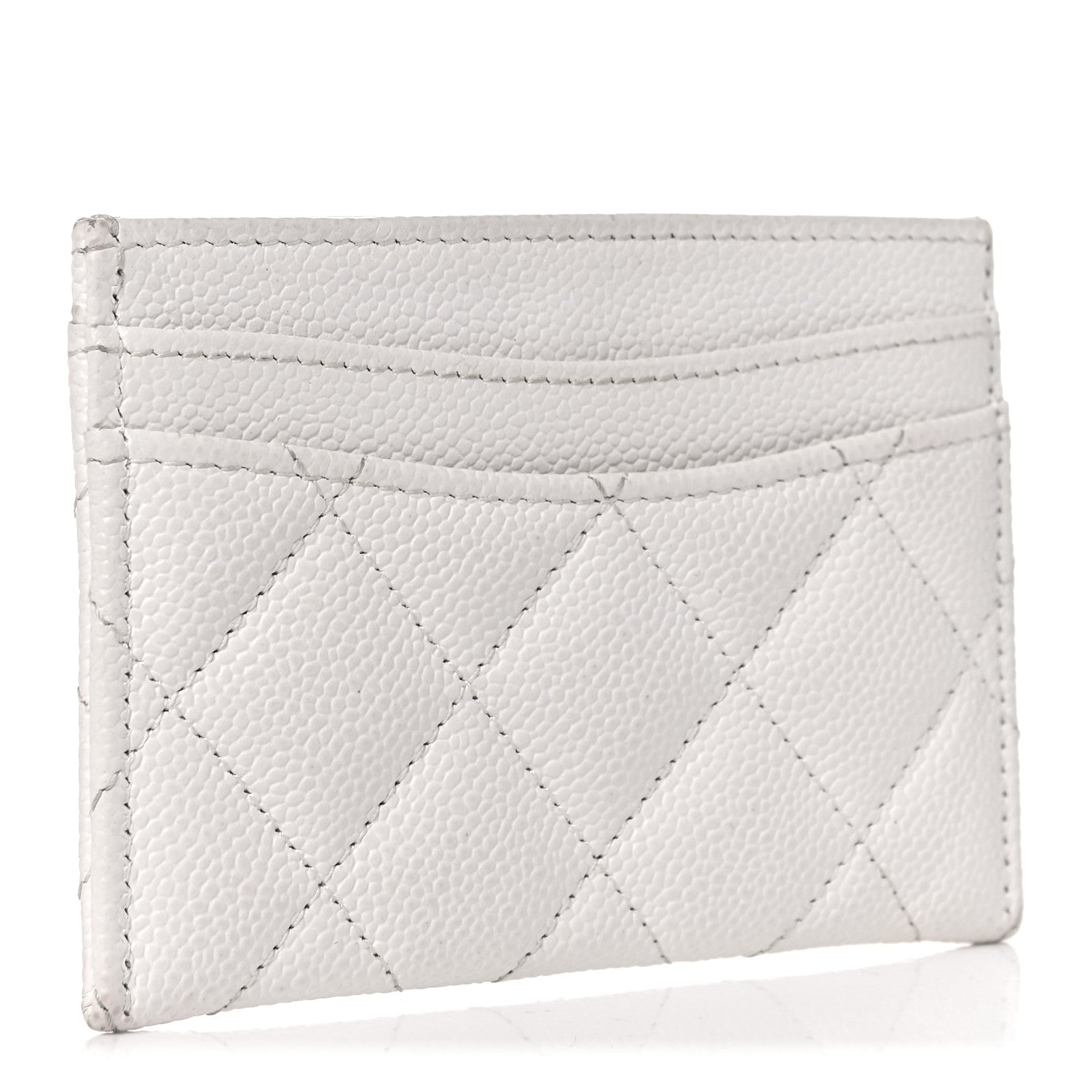 Chanel Caviar Quilted Card Holder White 3 of 12