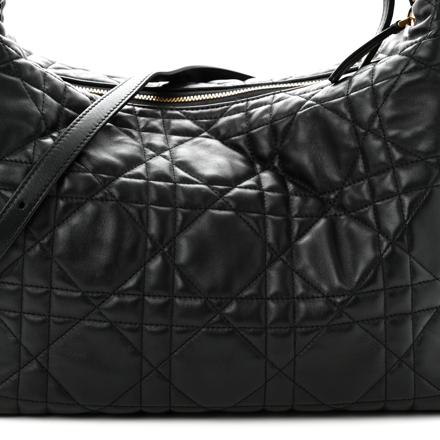 Lambskin Macrocannage Large D-Dream Bag Black