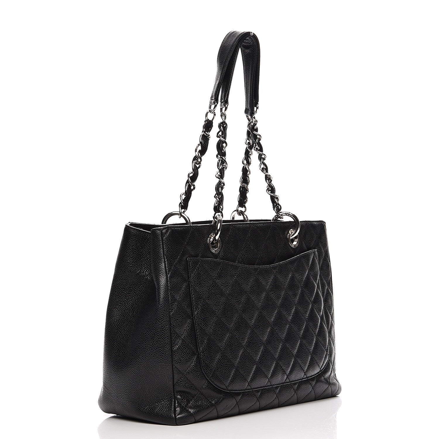 Chanel Caviar Quilted Grand Shopping Tote GST Black 3 of 11