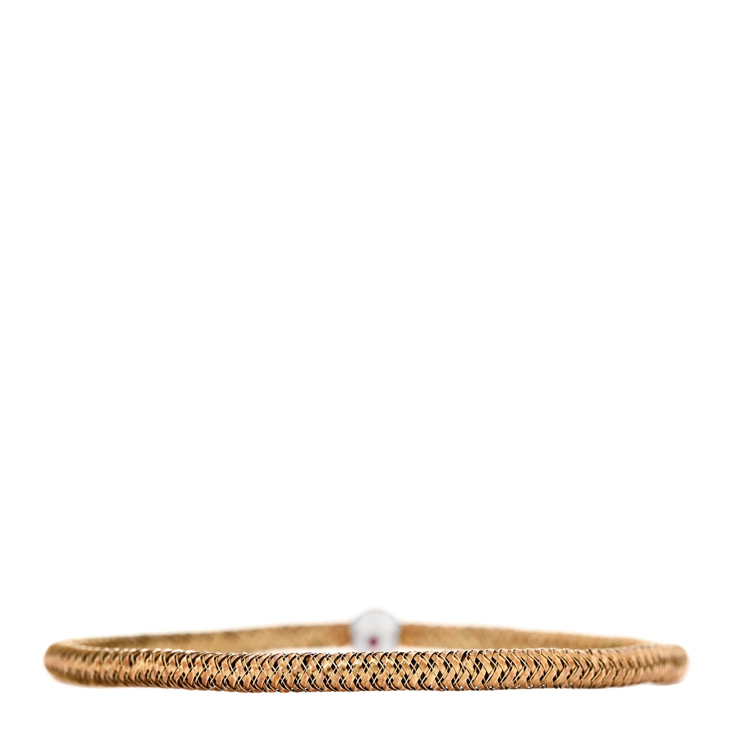 Roberto Coin 18K Yellow White Gold Diamond Primavera Bracelet 3 of 4