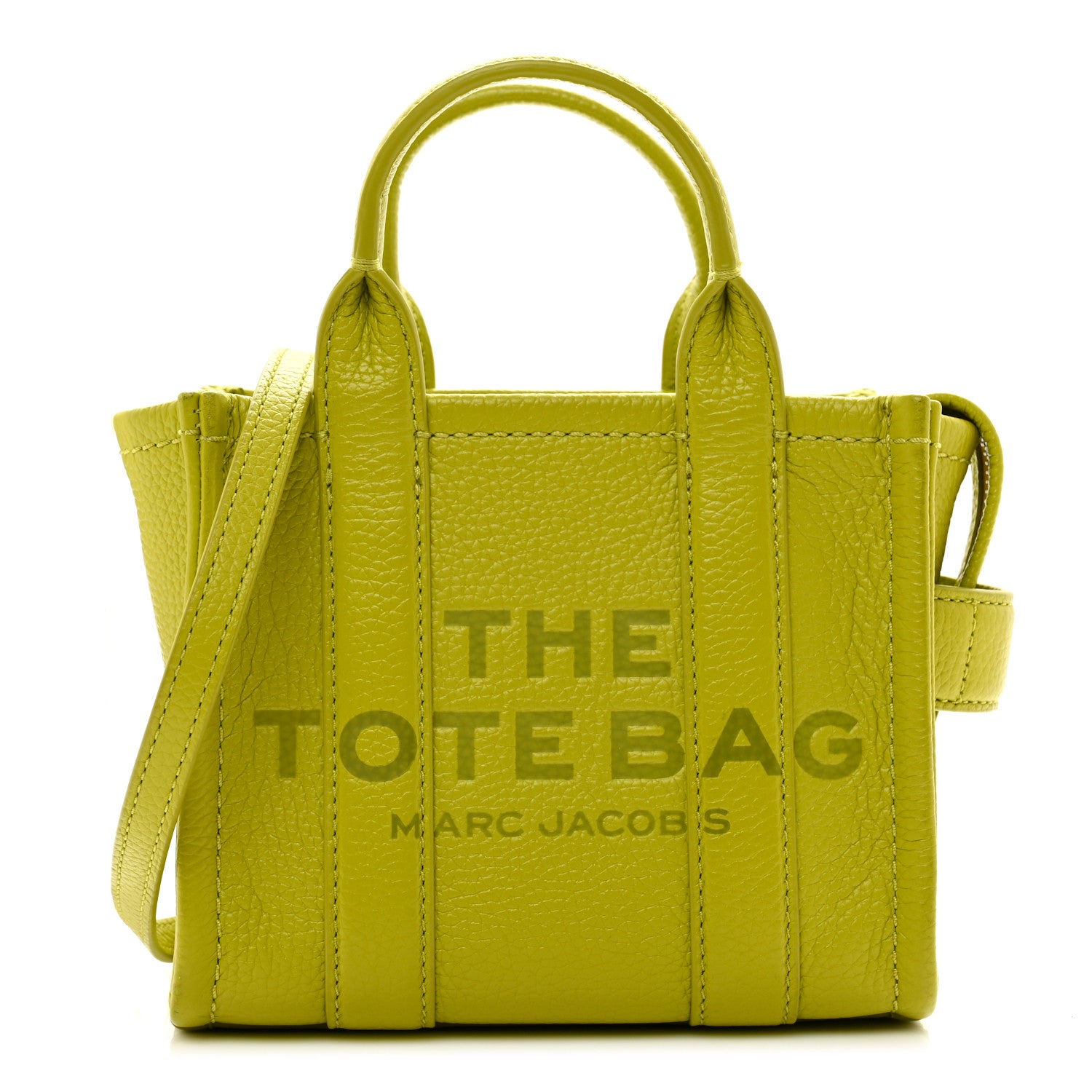 Marc Jacobs Grained Calfskin Micro The Tote Bag Citronella 1 of 10