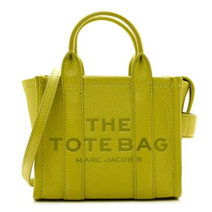 Marc Jacobs Grained Calfskin Micro The Tote Bag Citronella 1 of 10