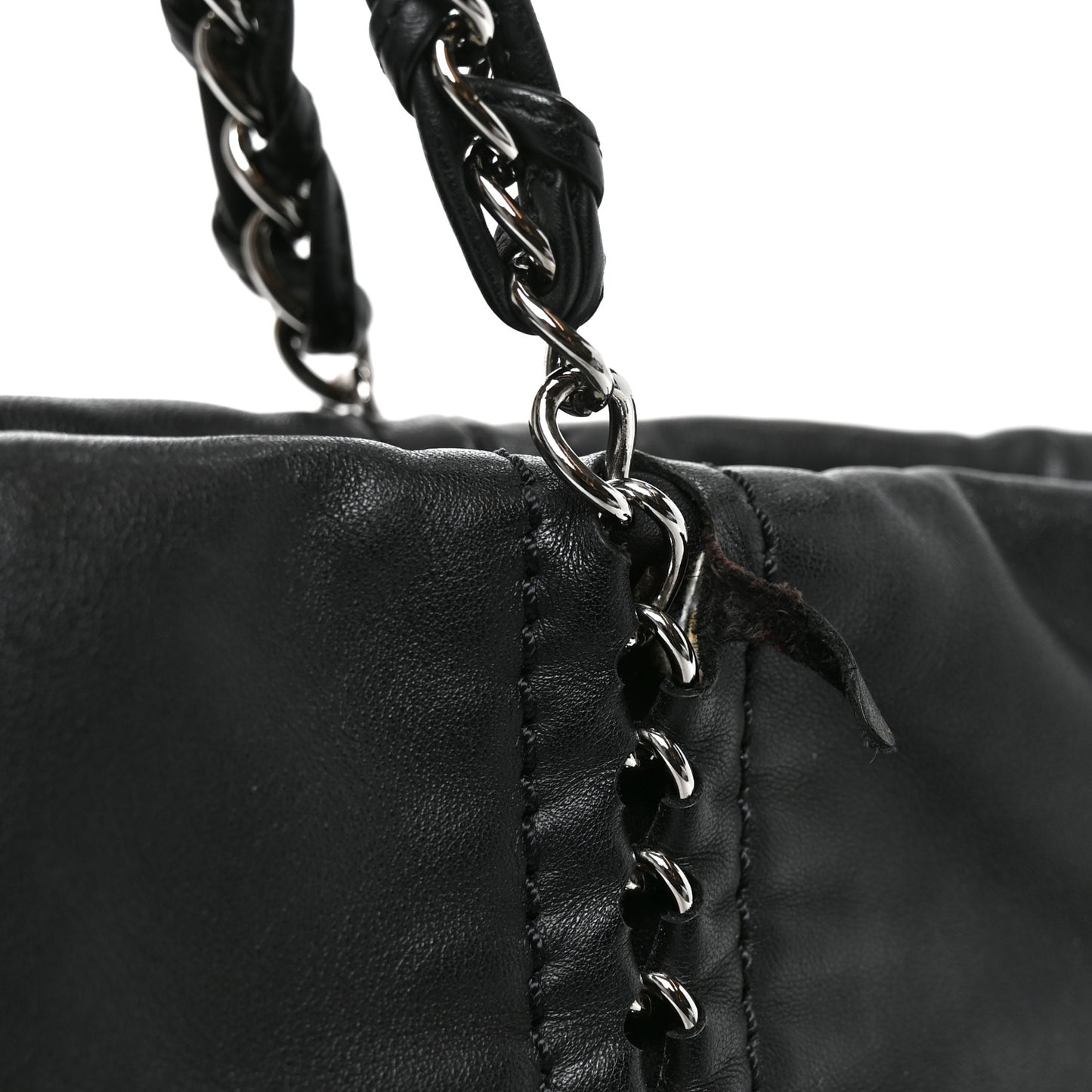 Smooth Calfskin Luxe Ligne Tote Black