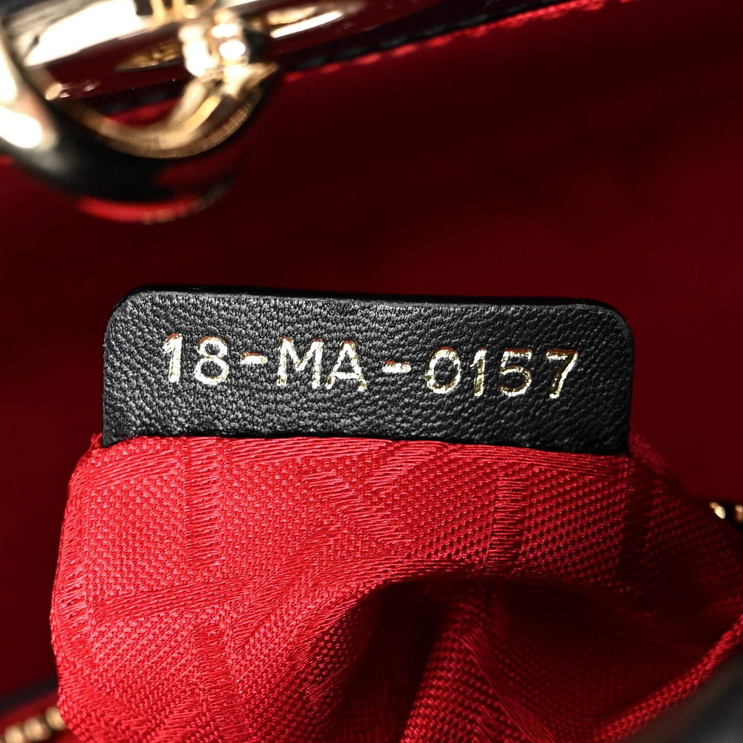Lambskin Cannage Small Lucky Badges My Lady Dior Black