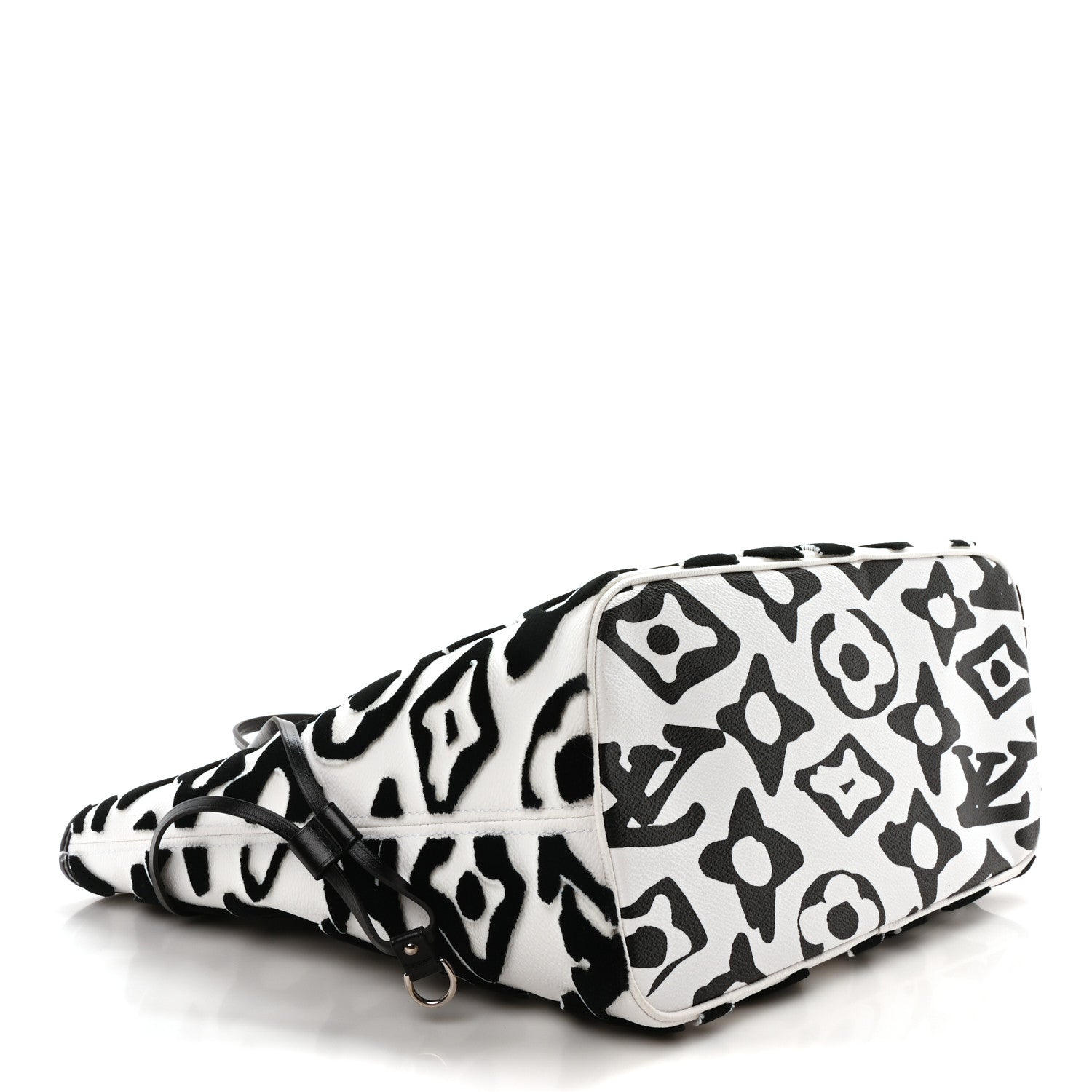 Louis Vuitton X UF Tufted Monogram Neverfull MM Black White 5 of 10