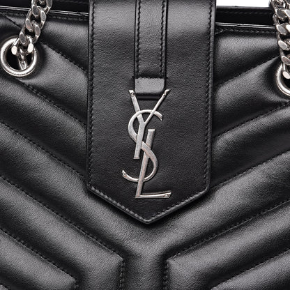 Saint Laurent Calfskin Y Quilted Monogram Large Loulou Shopper Black 13 of 15