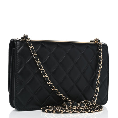 Chanel Lambskin Quilted Trendy CC Wallet On Chain WOC Black 2 of 7