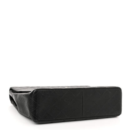 Chanel Caviar Quilted Jumbo Single Flap Black 4 of 11