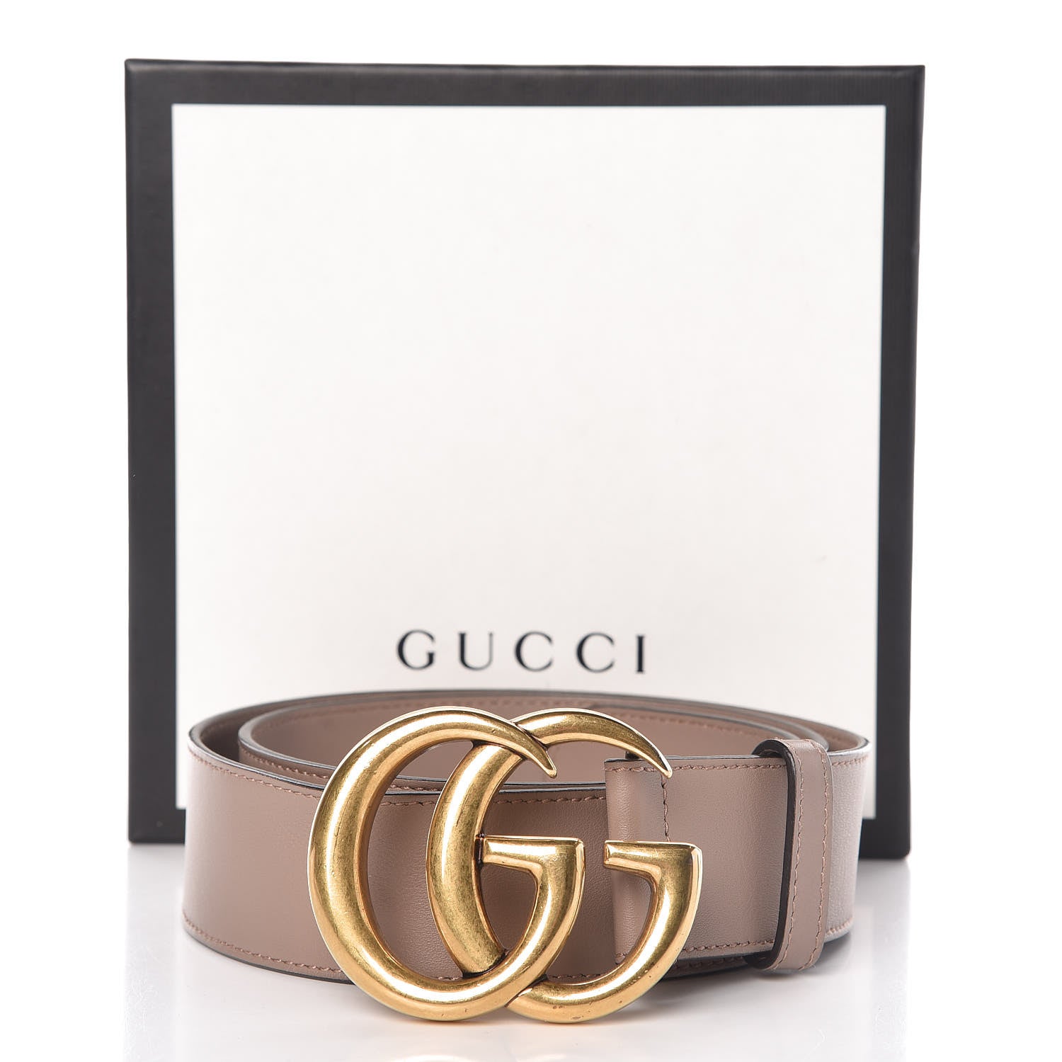 Gucci Calfskin Double G 40mm Belt 85 34 Porcelain Rose 7 of 7