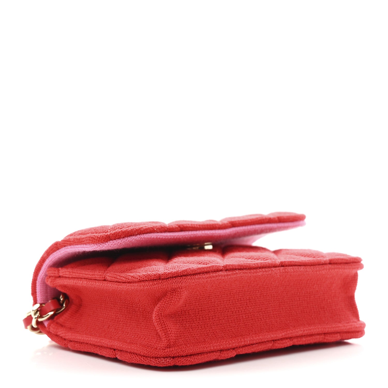 Chanel Jersey Quilted Micro Mini Flap Red 4 of 11