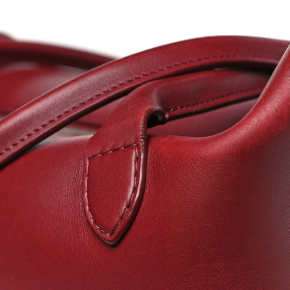The Row Calfskin Lux Satchel Burgundy 9 of 9