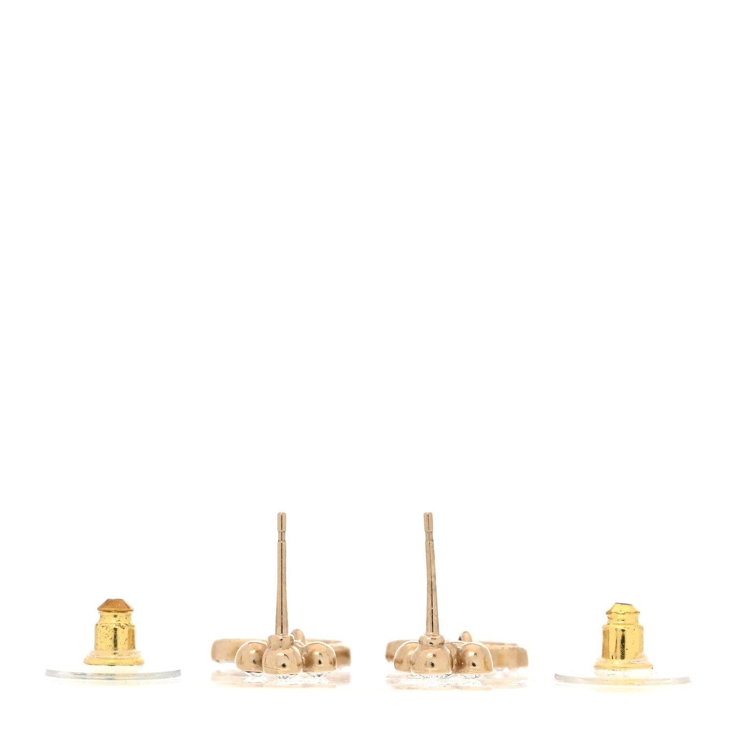 Chanel Crystal CC Cross Drop Earrings Gold 3 of 5