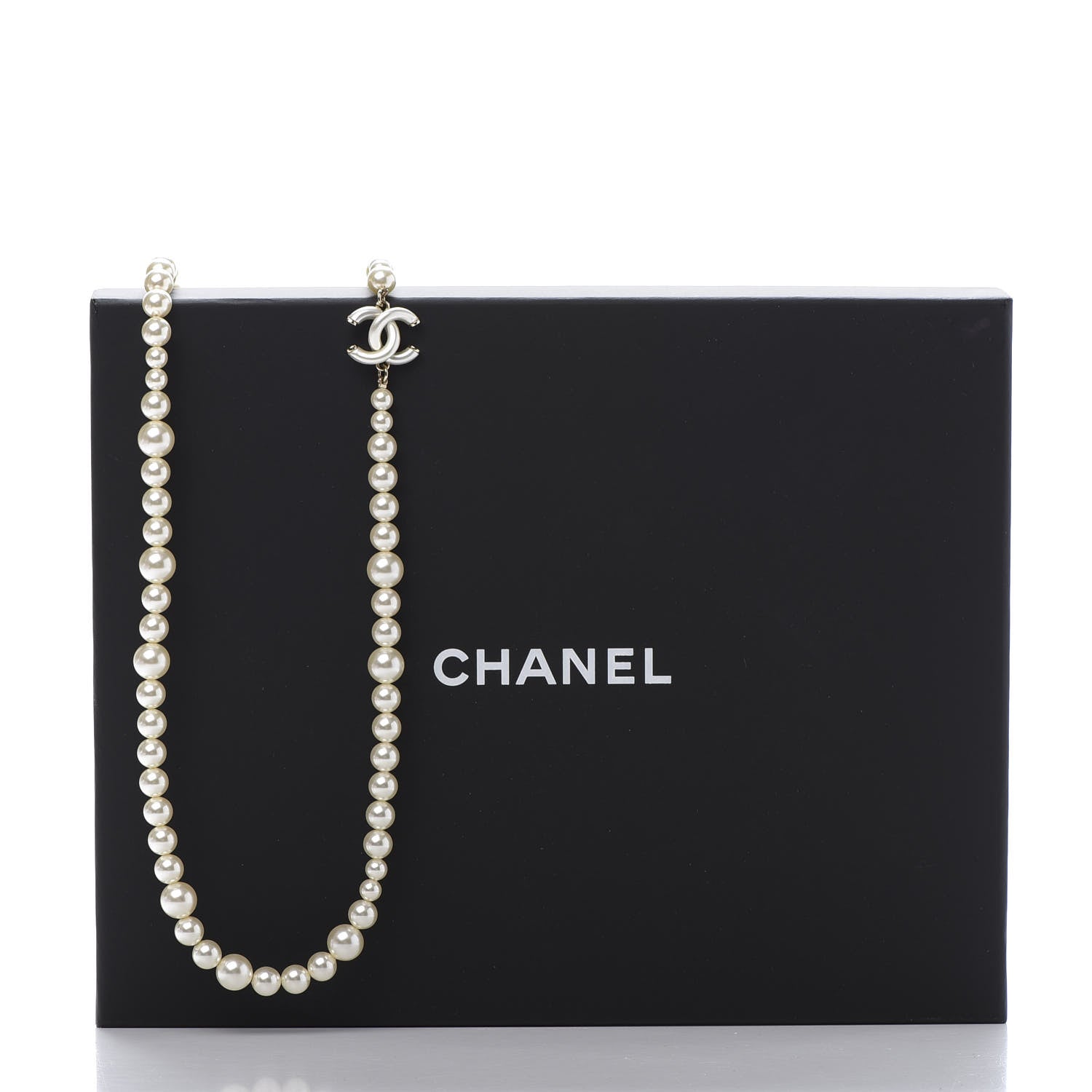 Chanel Pearl CC Long Necklace Gold 6 of 6