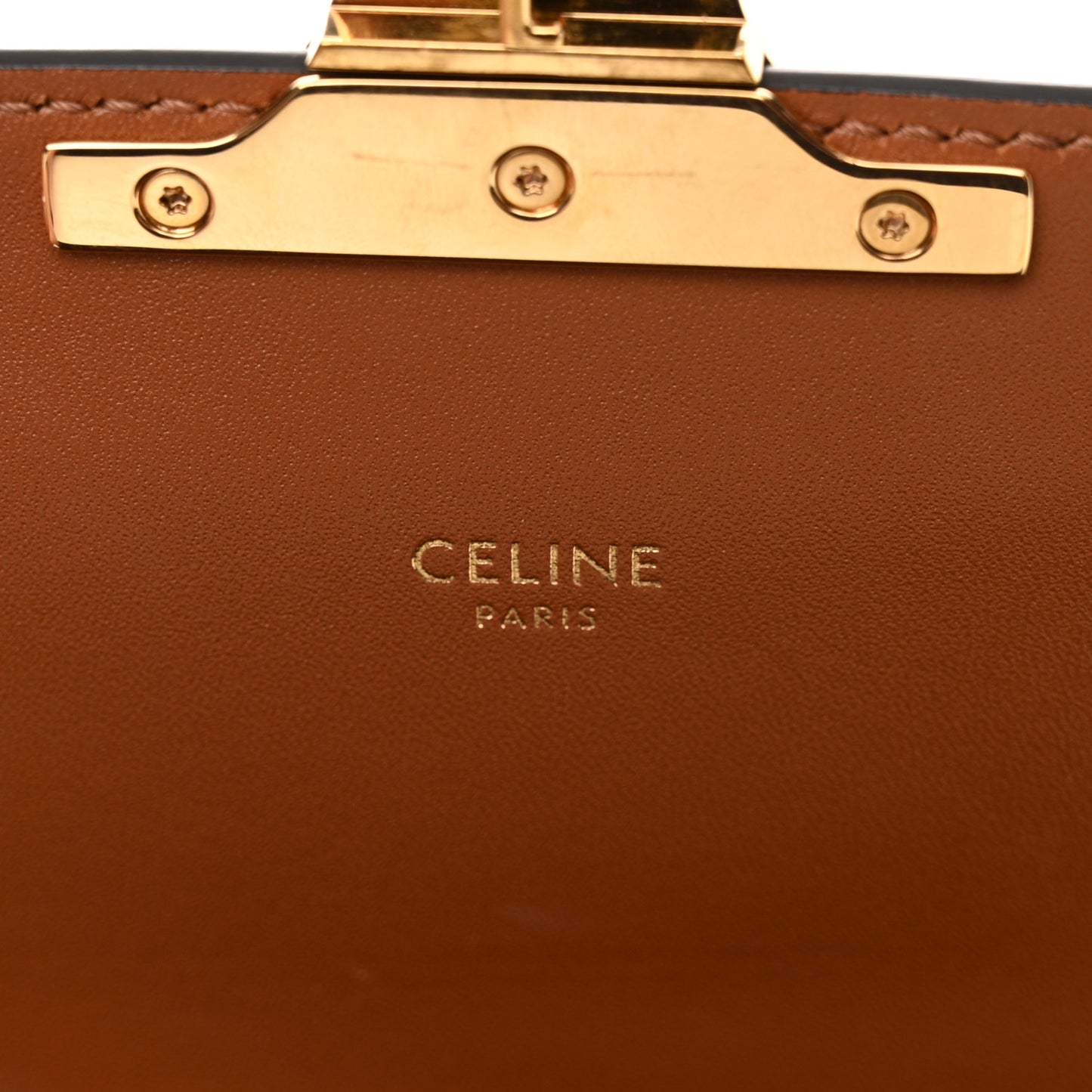 Triomphe Canvas Calfskin Medium Triomphe Bag Tan