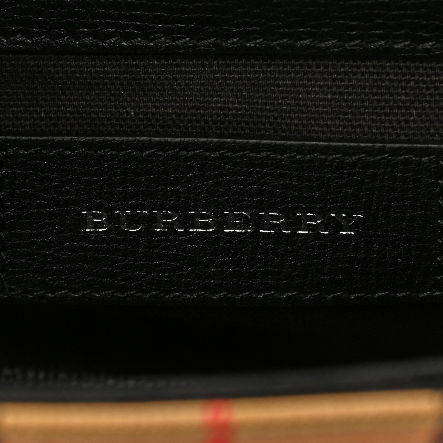 Burberry Derby Calfskin Vintage Check Small Macken Crossbody Bag Black 6 of 10